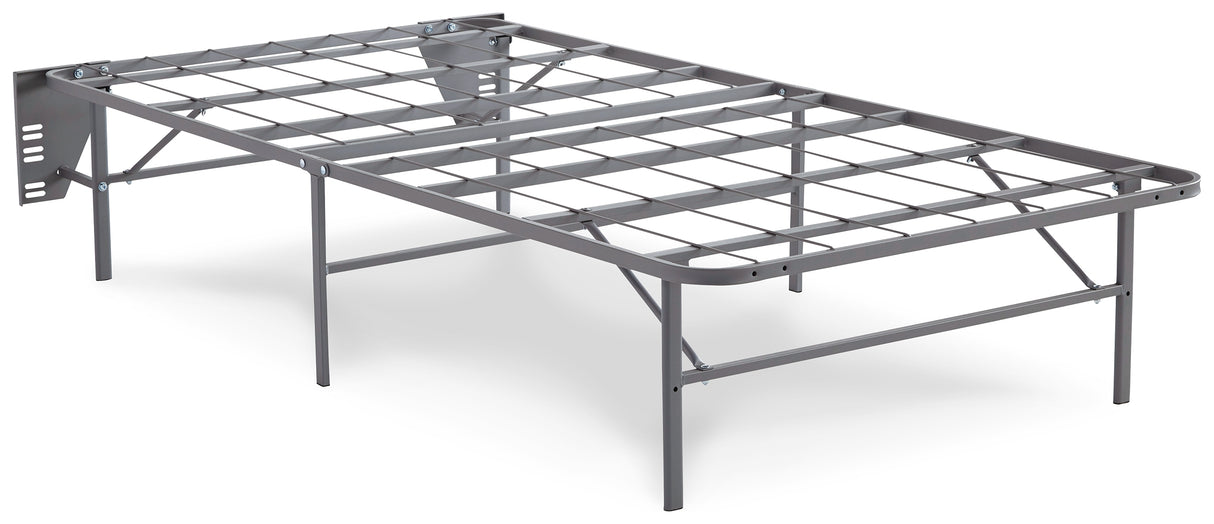 Baystorm Gray 2 Twin Panel Beds, 2 Mattresses, 2 Foundations, and Chest from Ashley Furniture - Luna Furniture