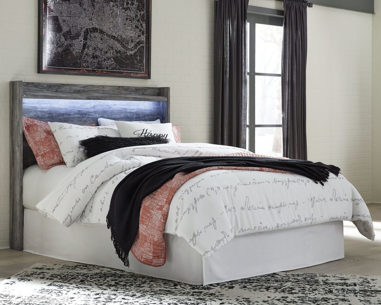 Baystorm Queen Panel Headboard Bed with Dresser in Gray from Ashley Furniture - Luna Furniture