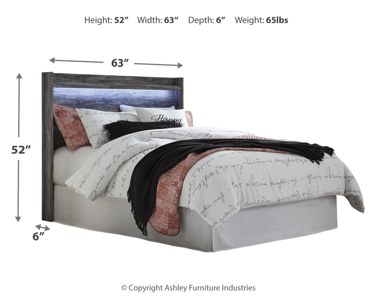 Baystorm Queen Panel Headboard Bed with Dresser in Gray from Ashley Furniture - Luna Furniture