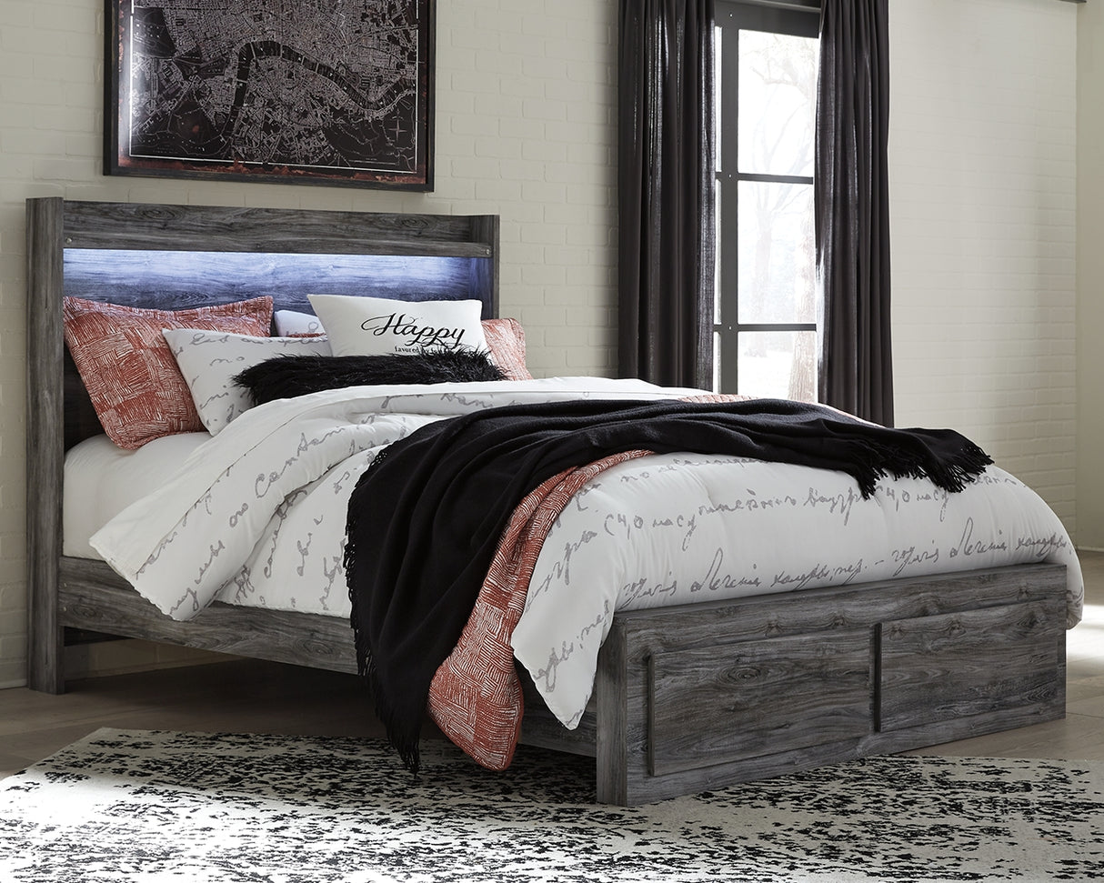Baystorm Queen Panel Storage Bed and 2 Nightstands from Ashley Furniture - Luna Furniture