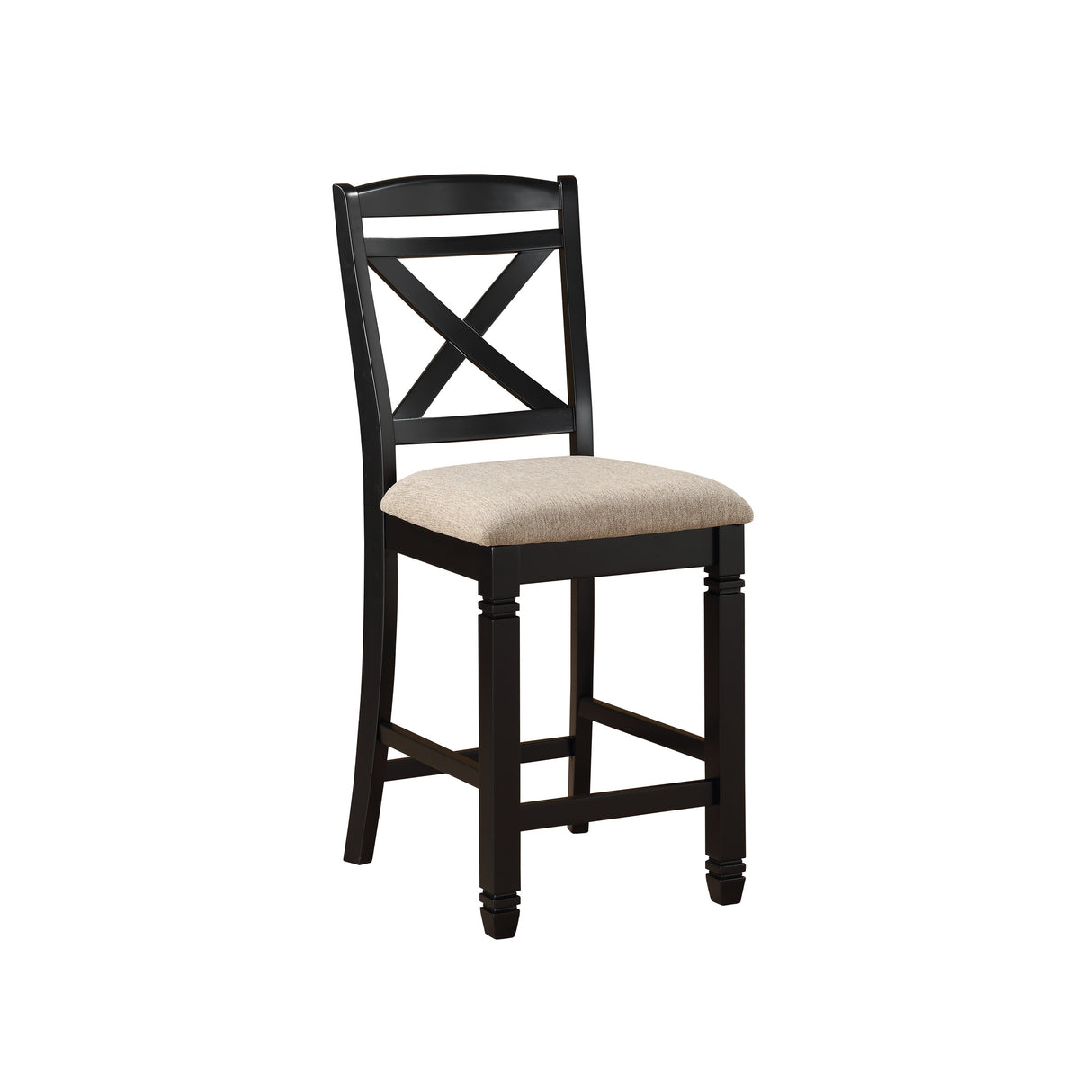 Baywater Black/Brown/Beige 5-Piece Counter Height Set from Homelegance - Luna Furniture
