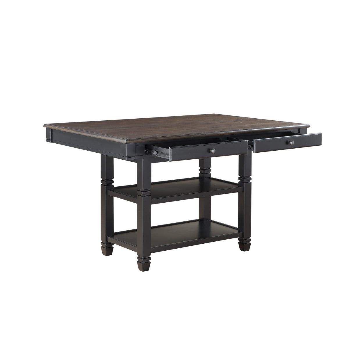Baywater Black/Brown/Beige 7-Piece Counter Height Set from Homelegance - Luna Furniture