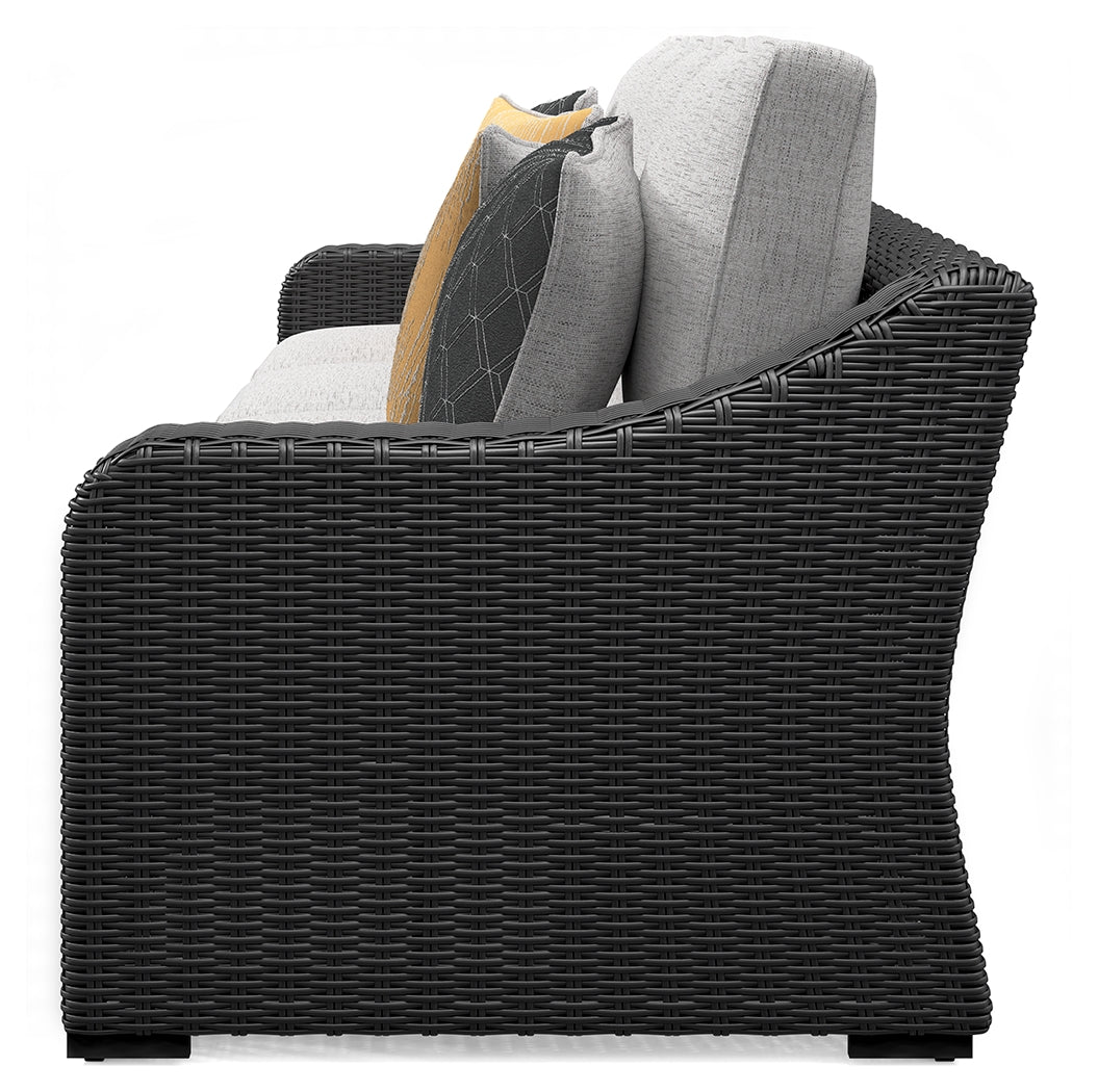 Beachcroft Black/Light Gray 5-Piece Outdoor Sectional from Ashley - Luna Furniture