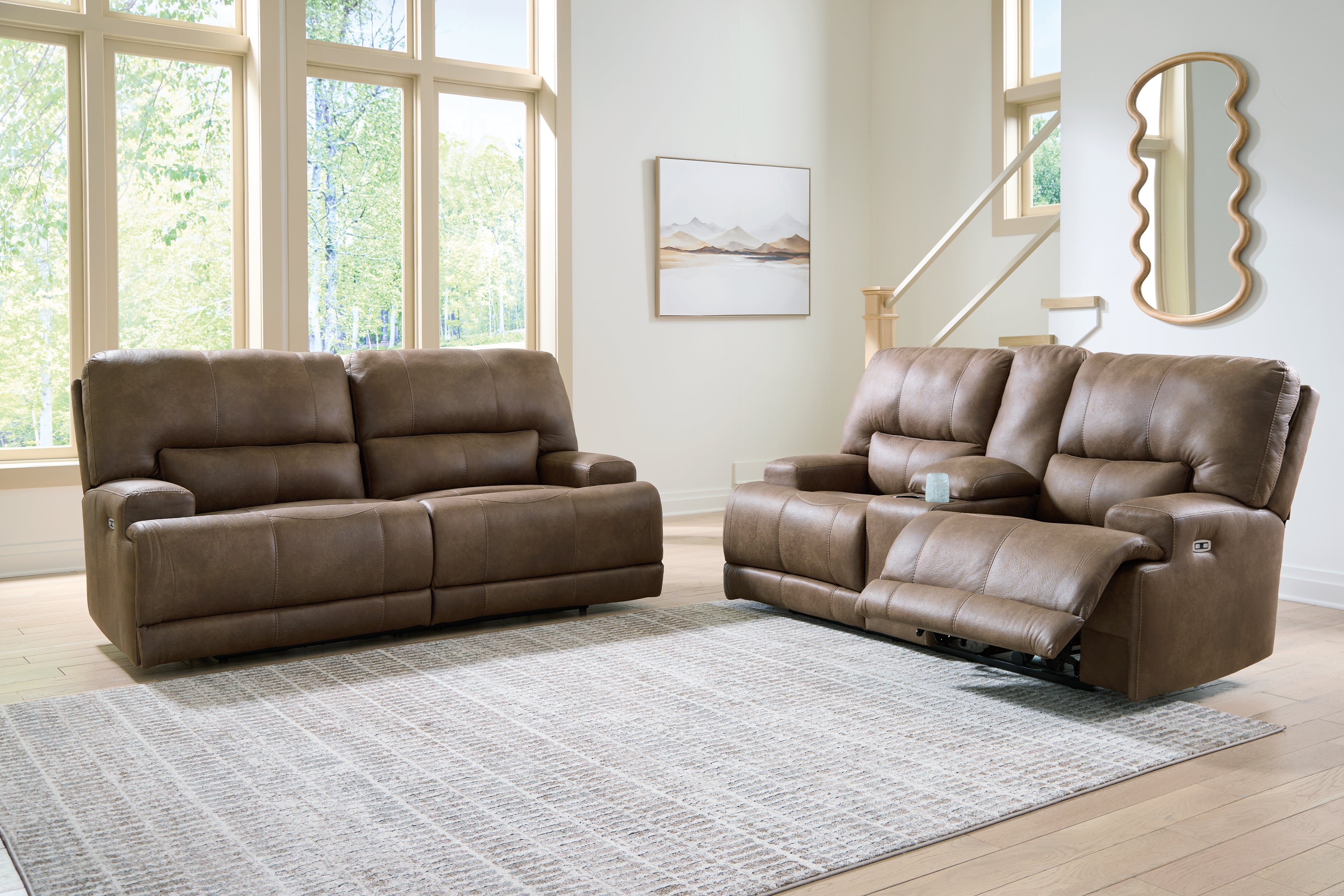 ラフレシア　e Beckley Place Sofa and Loveseat in Earth – Luna Furniture