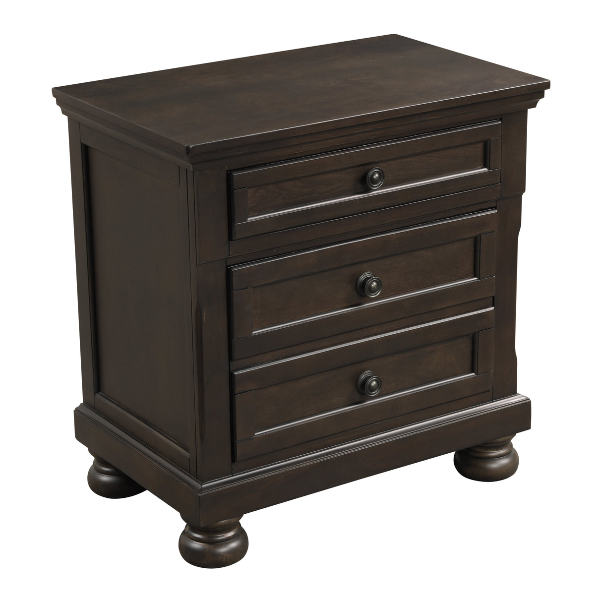 Begonia Grayish Brown 5-Piece Bedroom Set (Queen Bed, Nightstand, Dresser, Mirror, Chest) from Homelegance - Luna Furniture