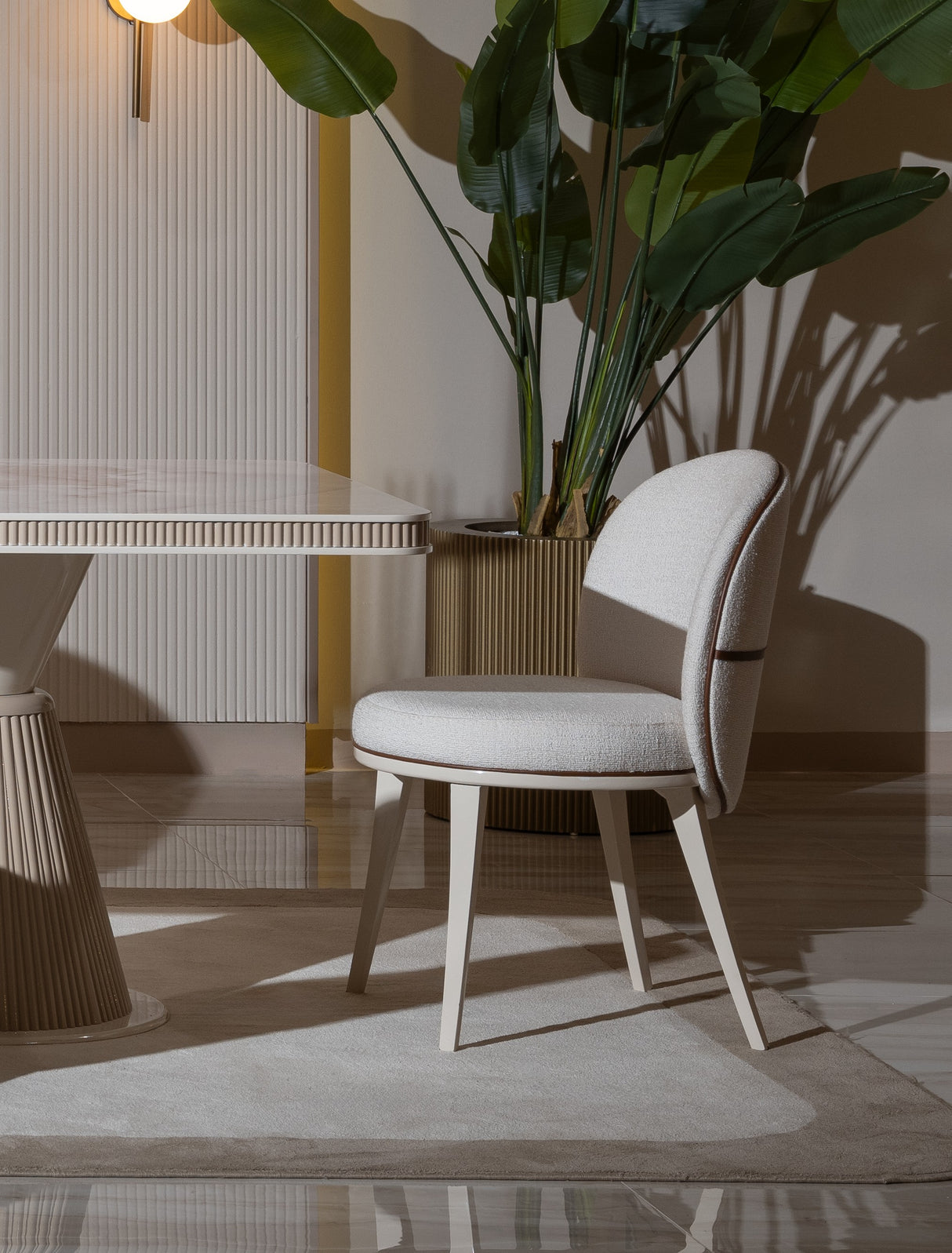 Belegrande Cream and Ecru Dining Set from Luna Luxury - Luna Furniture