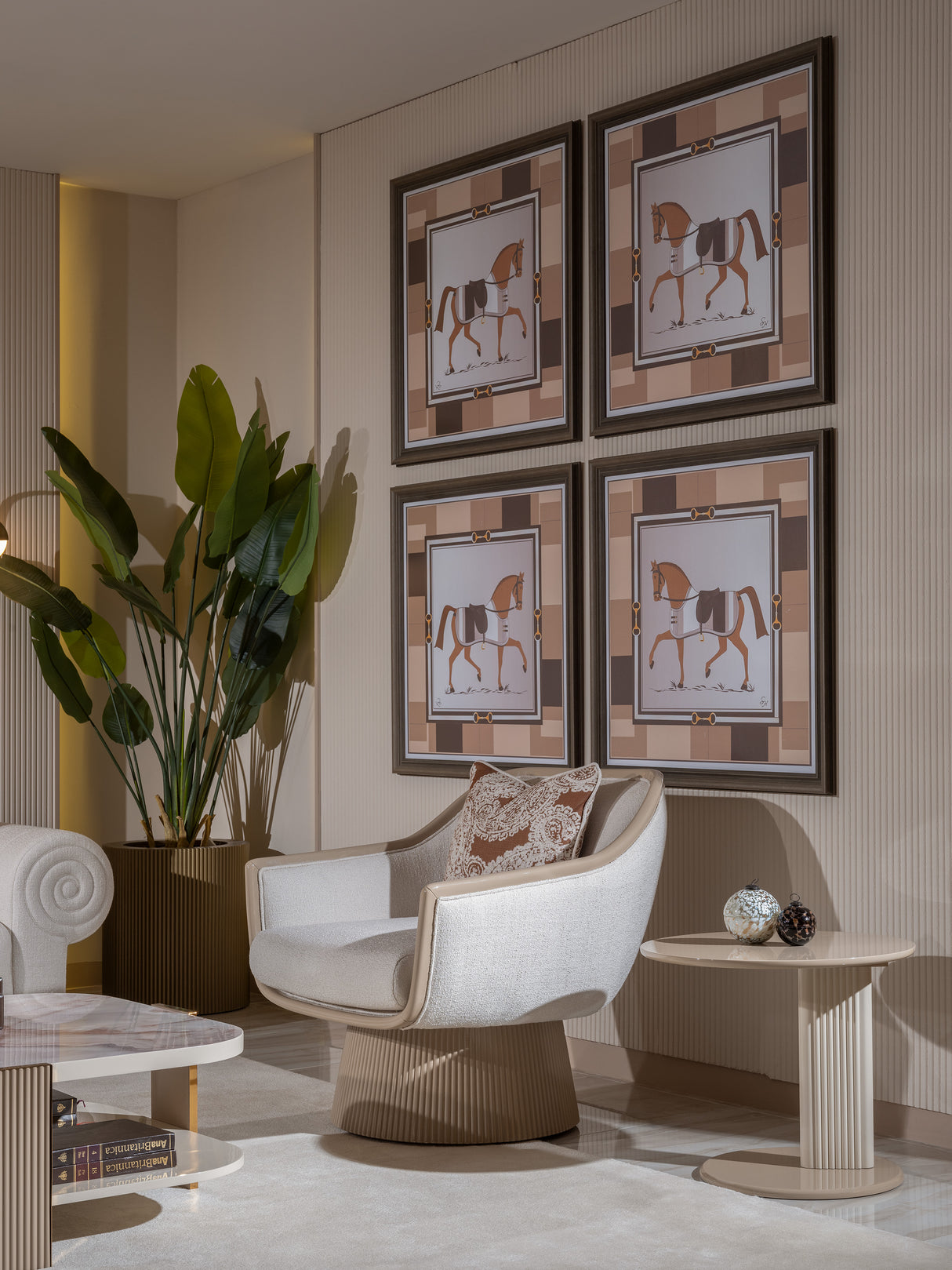 Belegrande Warm Brown and Cream Living Room Set from Luna Luxury - Luna Furniture