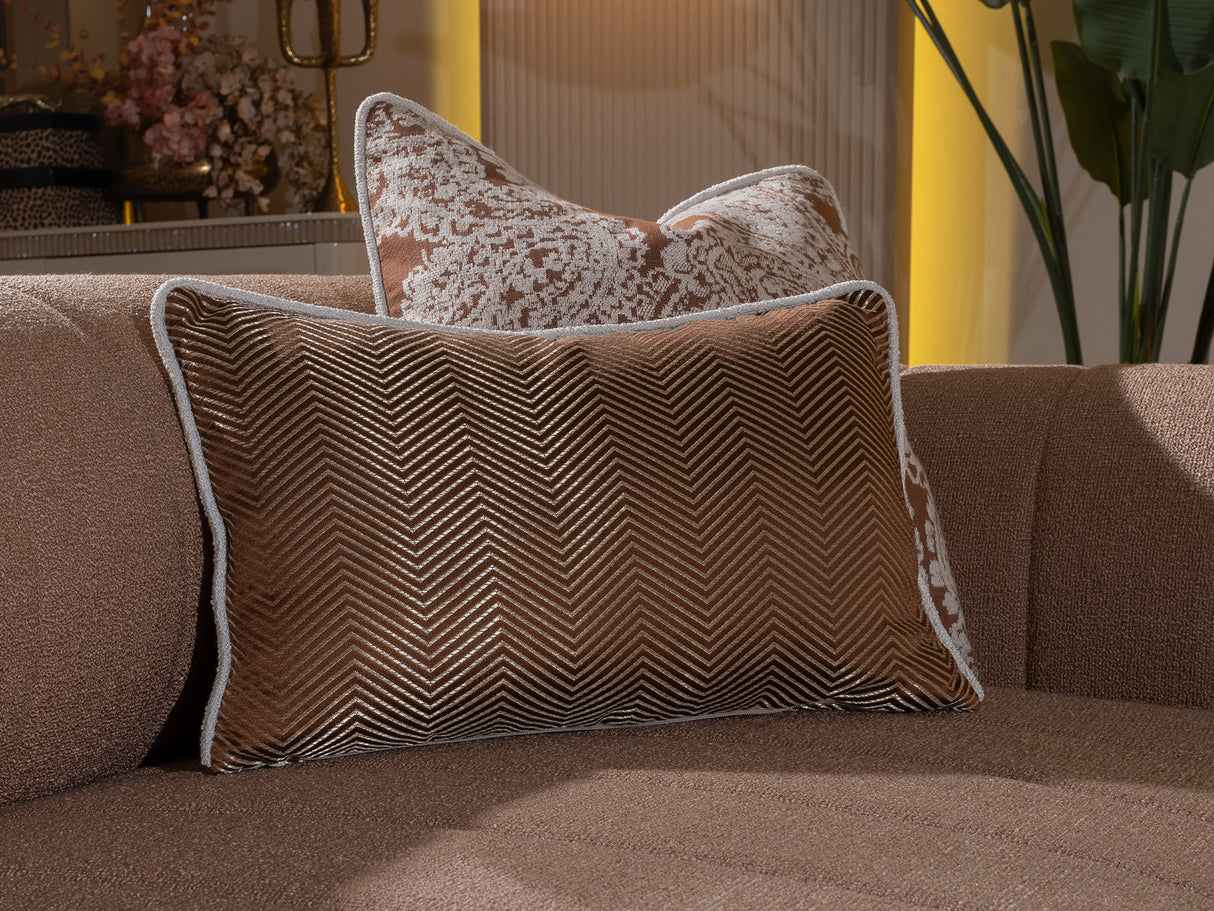 Belegrande Warm Brown and Cream Living Room Set from Luna Luxury - Luna Furniture