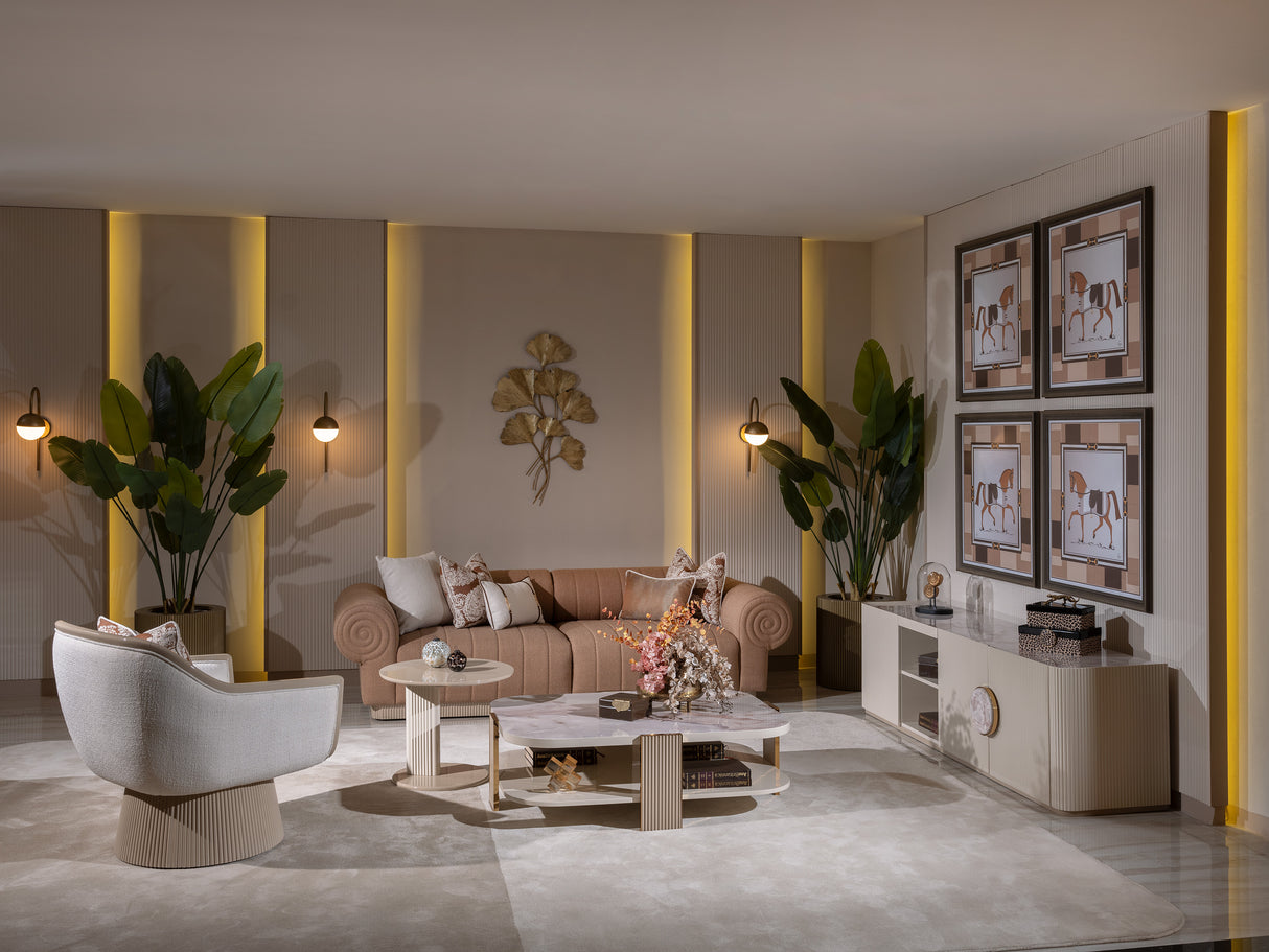 Belegrande Cream Chair from Luna Luxury - Luna Furniture