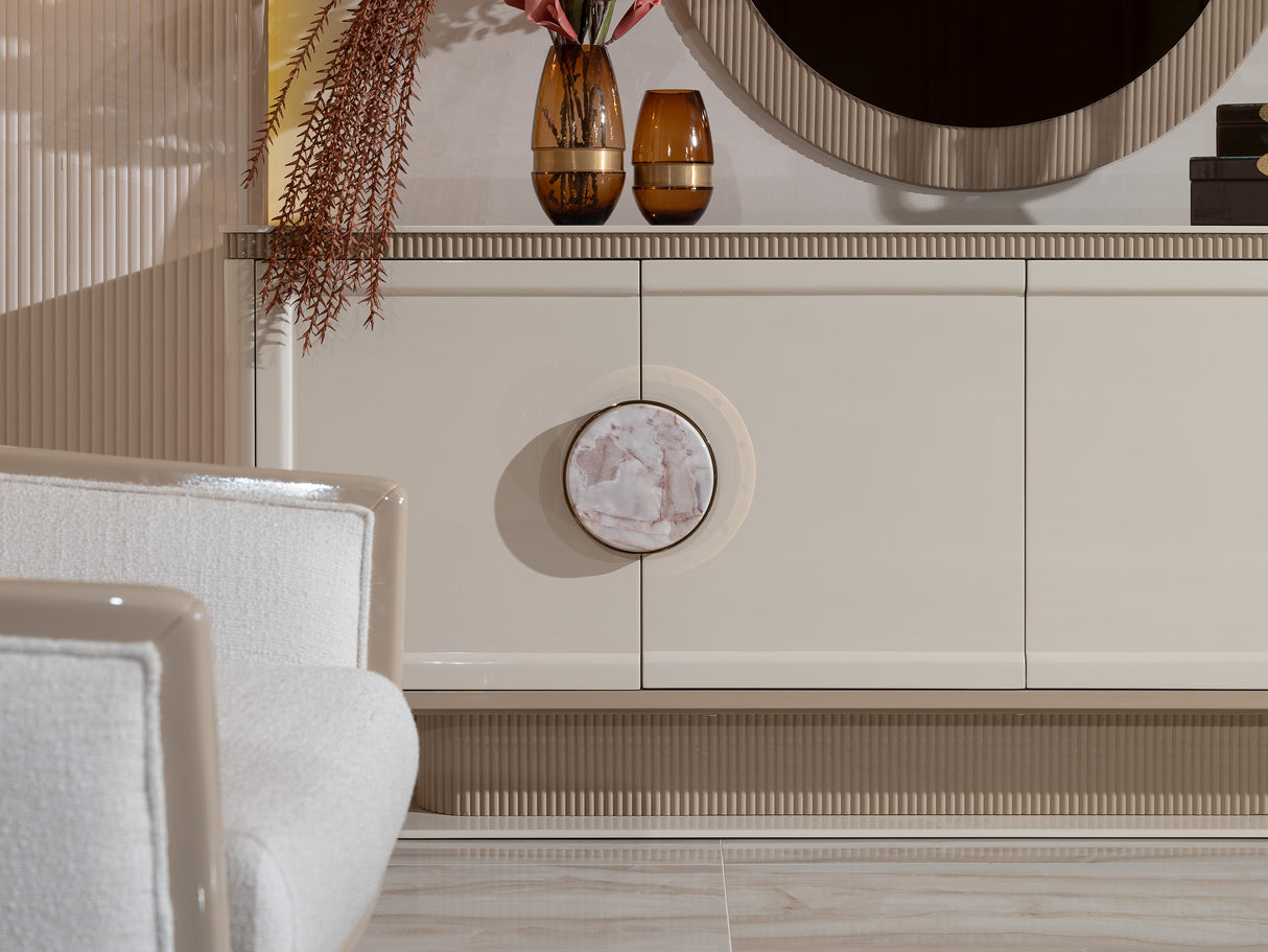 Belegrande Warm Brown and Cream Living Room Set from Luna Luxury - Luna Furniture