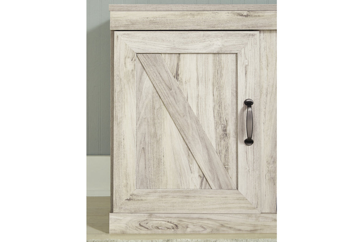 Bellaby Whitewash 4-Piece Entertainment Center from Ashley - Luna Furniture