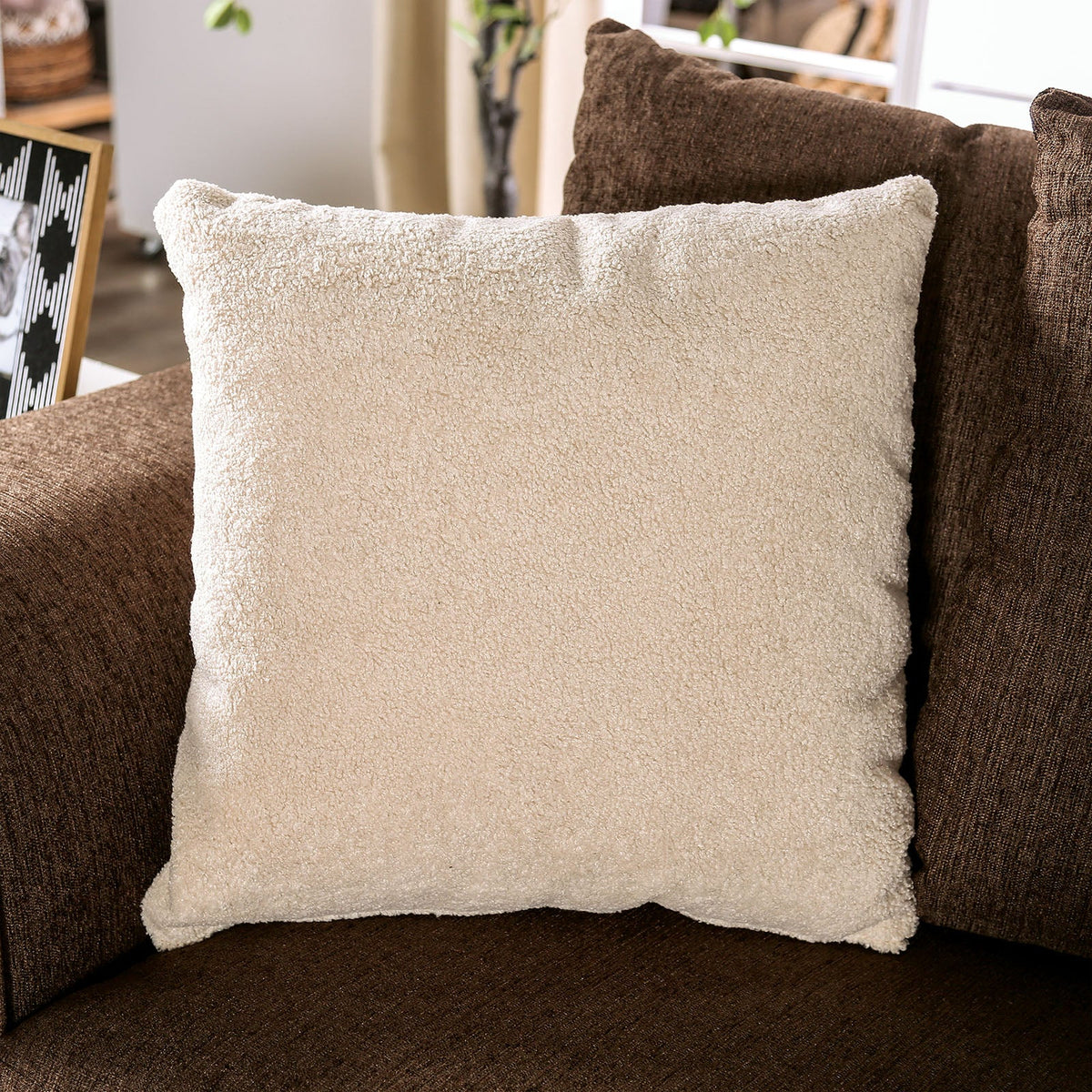 Belsize Chocolate/Tan Transitional Living Room Set from Furniture of America - Luna Furniture