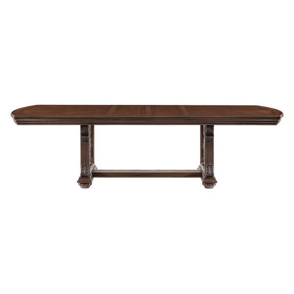 Bergen Dark Oak Double Extendable 108" Dining Table