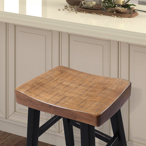 Biasca Oak/Black 29" Stool