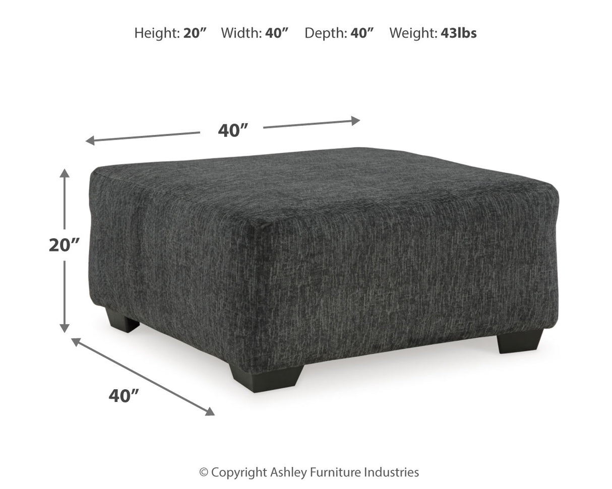 Biddeford 2-Piece Sectional with Ottoman in Shadow from Ashley Furniture - Luna Furniture