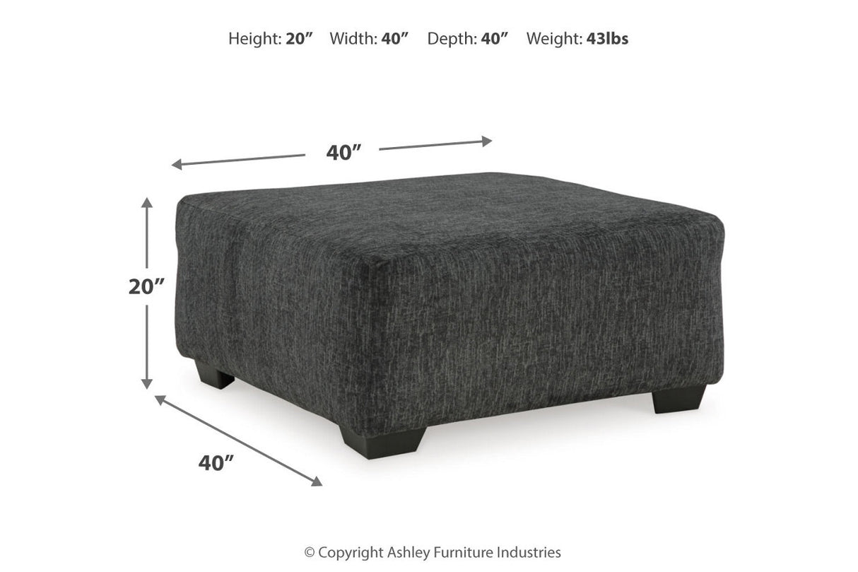 Biddeford Shadow Oversized Swivel Chair and Ottoman from Ashley Furniture - Luna Furniture