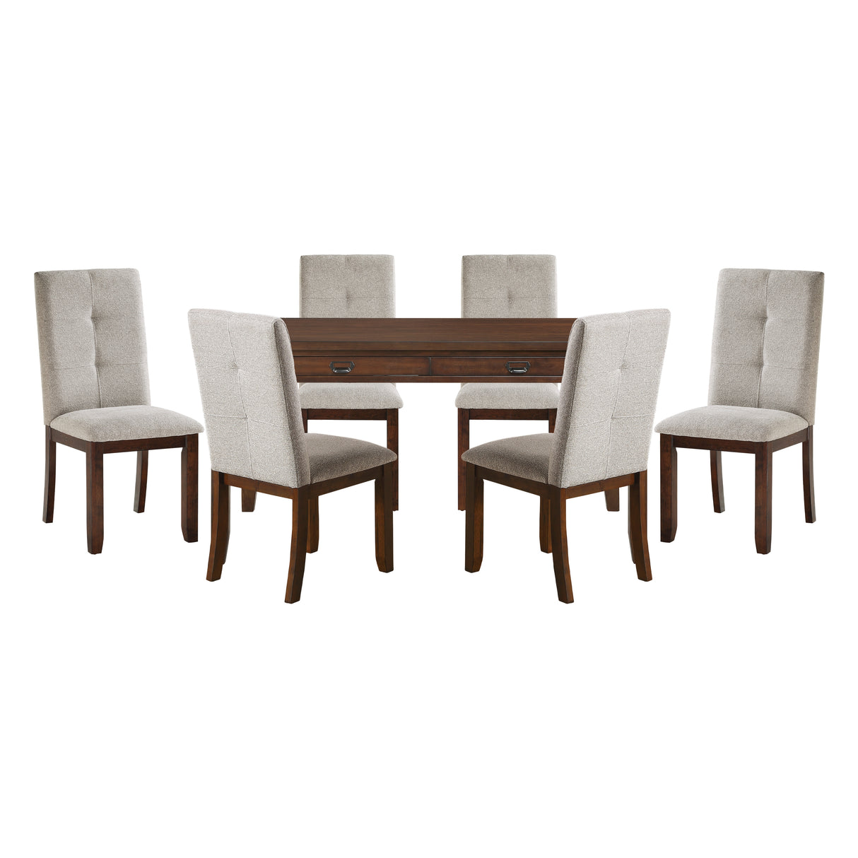 Binghampton Cherry/Moonstone 7-Piece 60" Dining Set from Homelegance - Luna Furniture