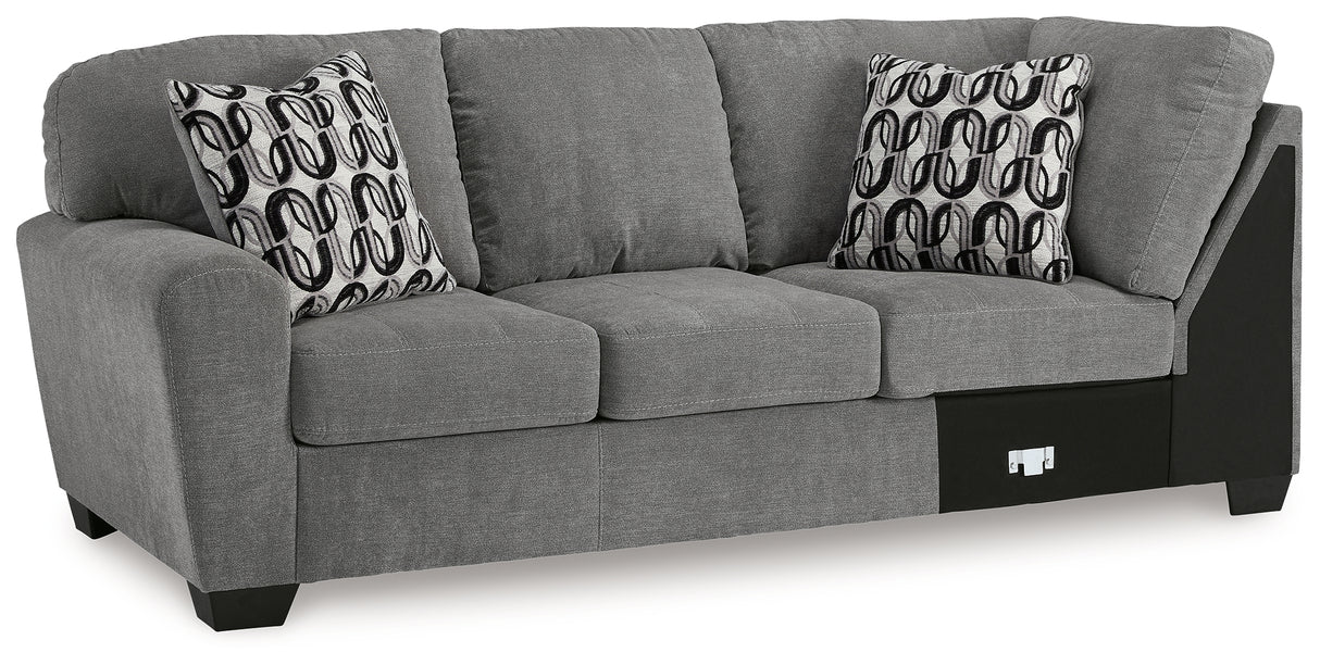 Birkdale Court Gray Left-Arm Facing Sofa from Ashley Furniture - Luna Furniture