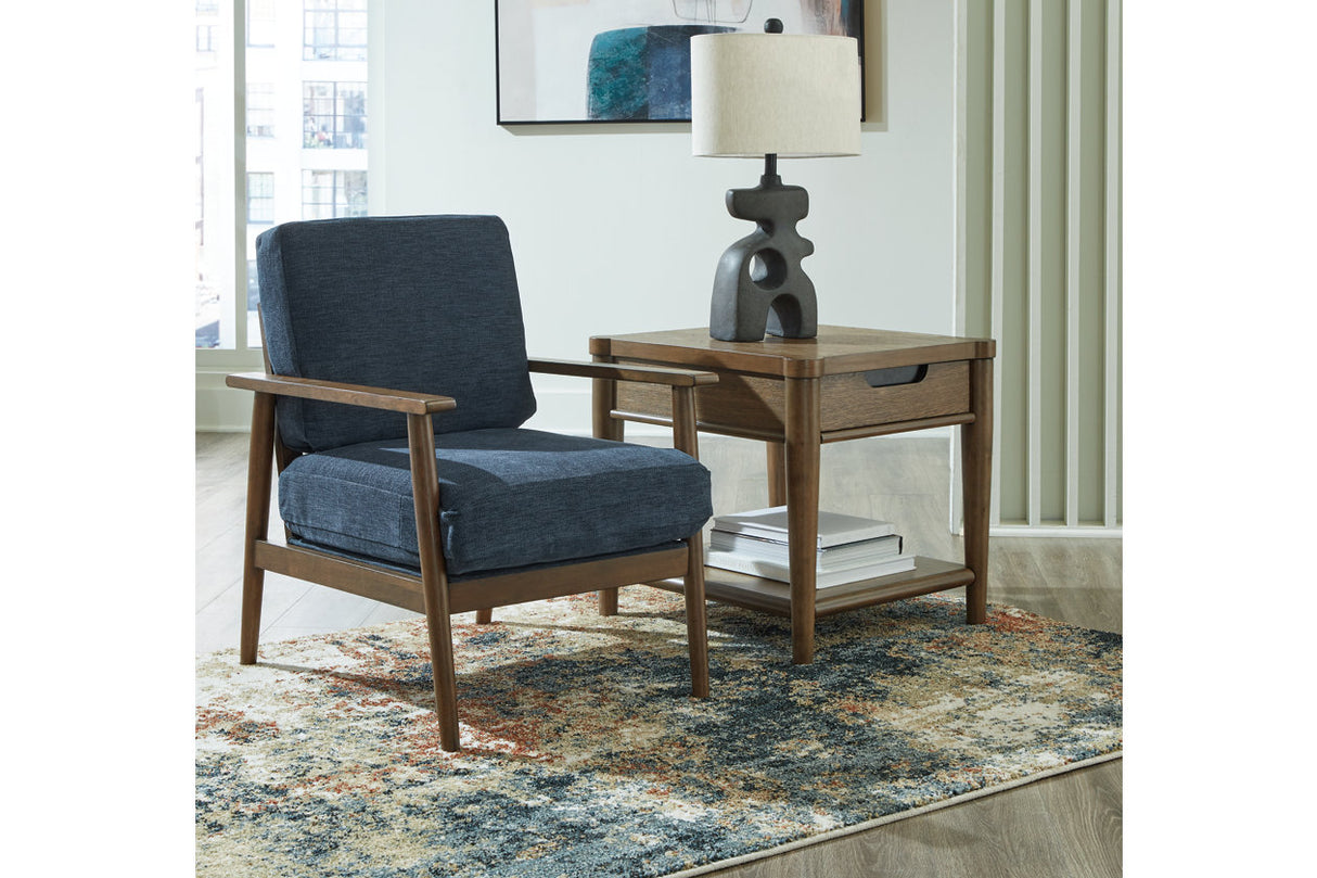 Bixler Navy Sofa, Loveseat and Chair from Ashley Furniture - Luna Furniture