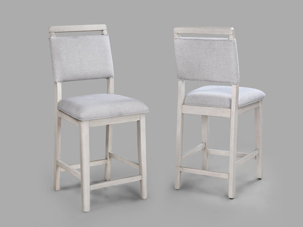 Blanche Gray Round Counter Height Dining Chair, Set of 2