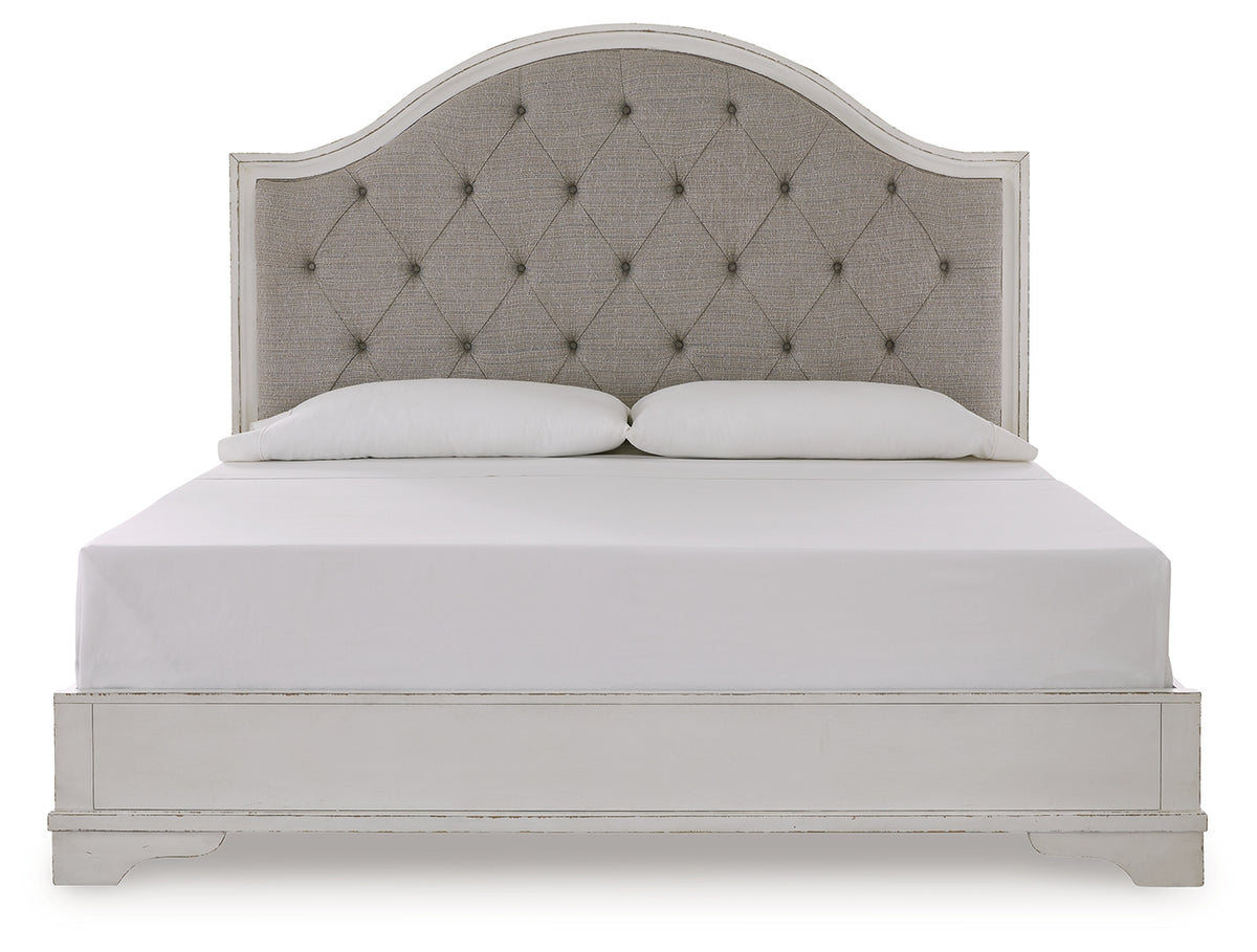 Blendon Rustic Brown King Upholstered Panel Bed from Ashley - Luna Furniture