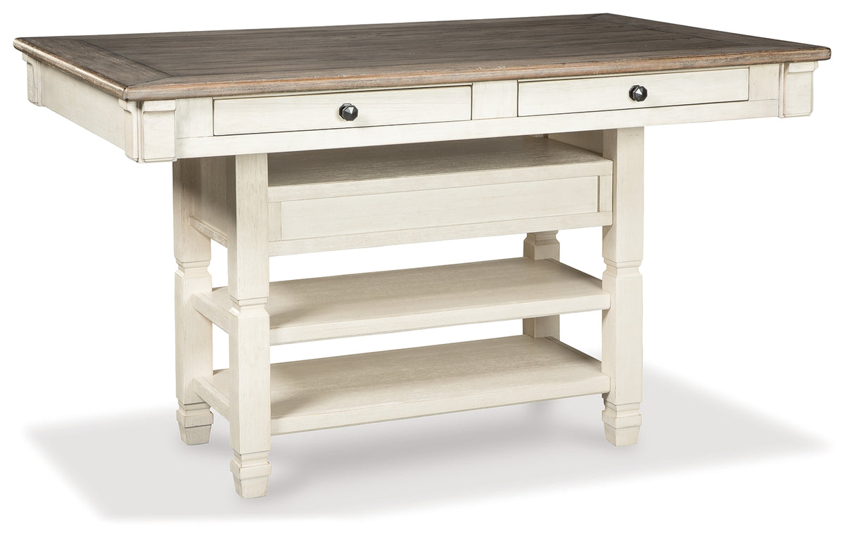 Bolanburg Two-tone Counter Height Dining Table and 4 Barstools from Ashley Furniture - Luna Furniture