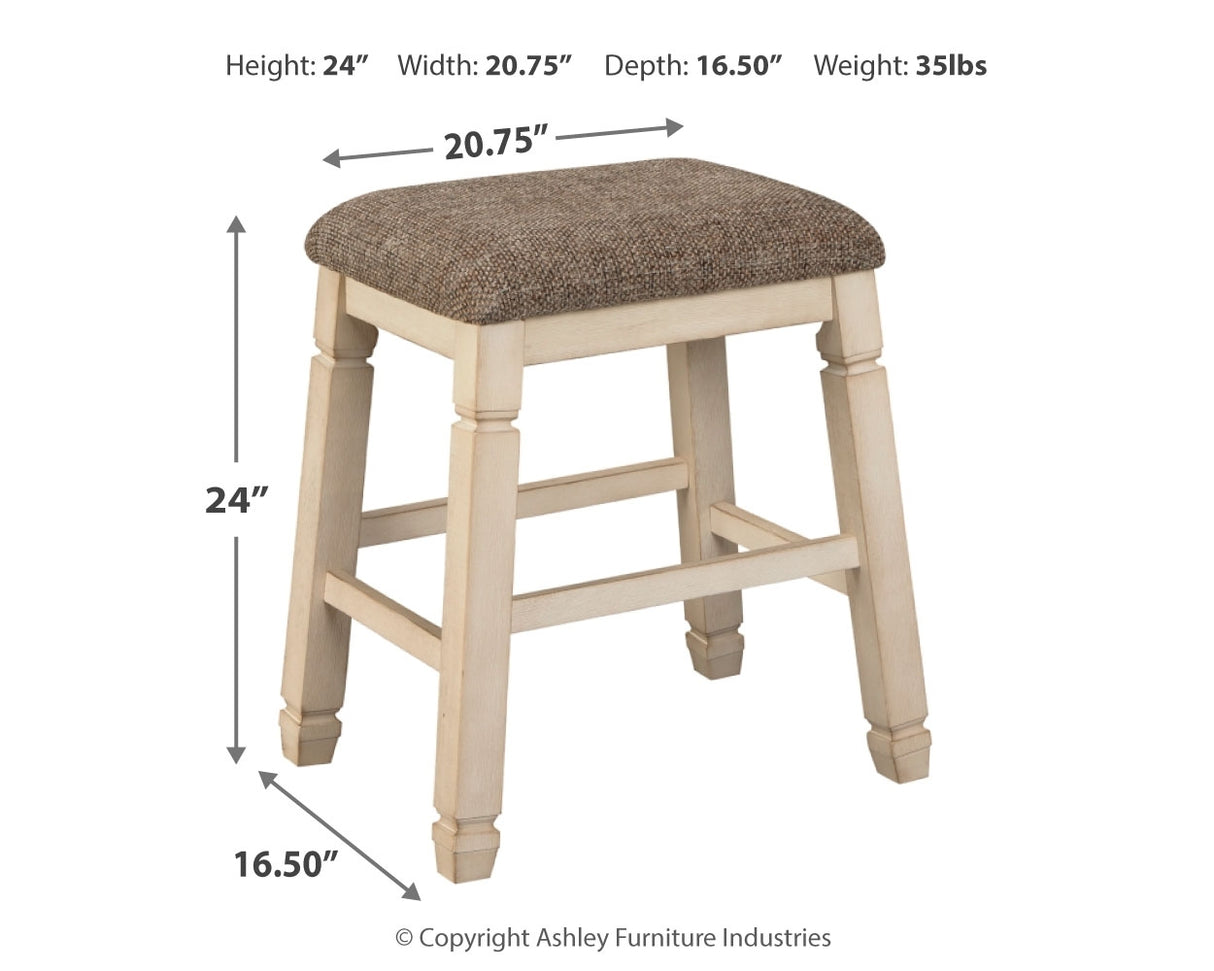 Bolanburg Two-tone Counter Height Dining Table and 4 Barstools from Ashley Furniture - Luna Furniture