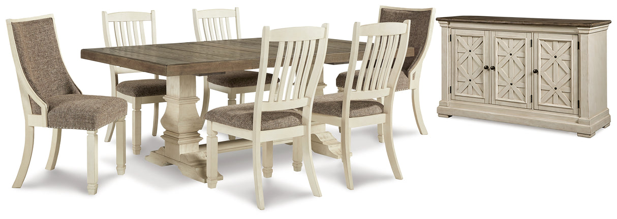 Bolanburg Antique White Dining Table and 6 Chairs with Server from Ashley - Luna Furniture