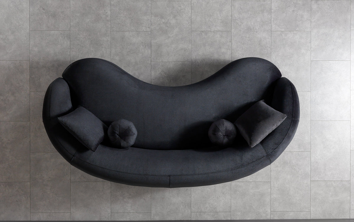 Bonita Black Velvet Living Room Set from Nova Furniture - Luna Furniture