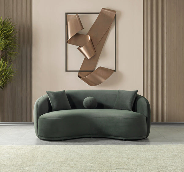 Bonita Green 81" Velvet Loveseat