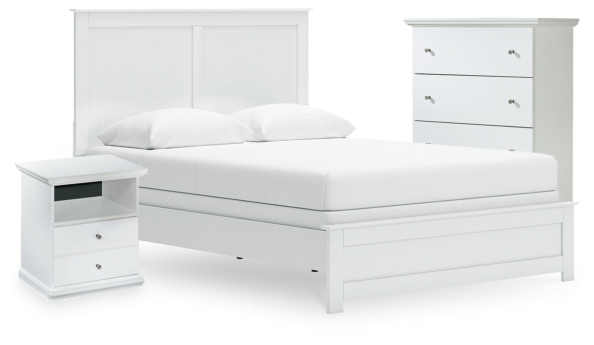 Bostwick Shoals Queen Panel Bed, Cheat and Nightstand from Ashley Furniture - Luna Furniture