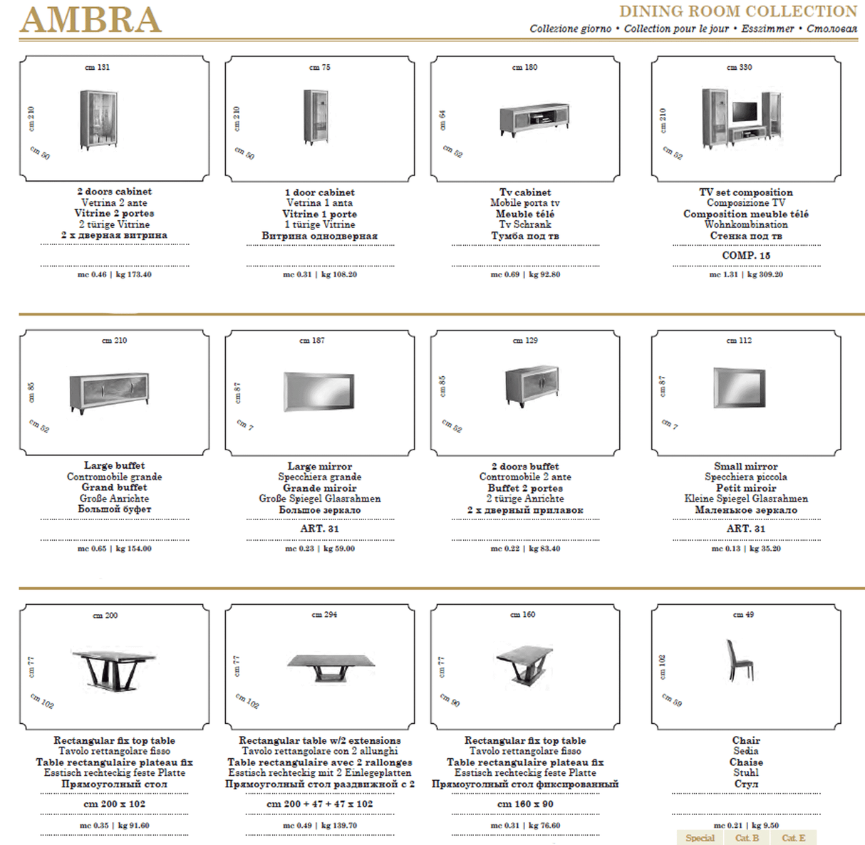 Arredo Ambra 1 Door Vitrine from ESF Furniture - Luna Furniture