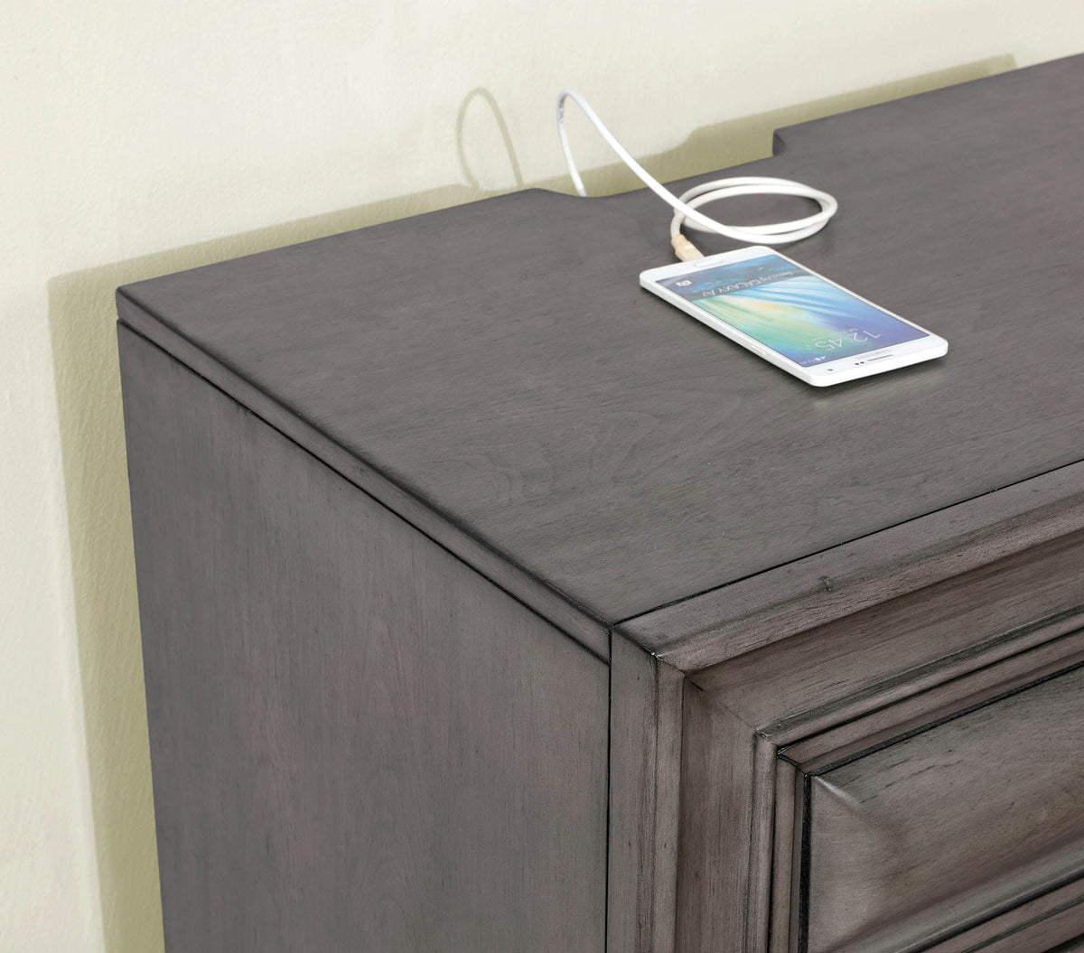 Brandt Gray Transitional Storage Bedroom Set from Furniture of America - Luna Furniture