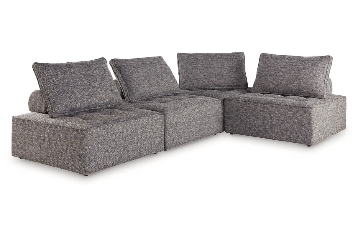 Bree Zee Brown 4-Piece Outdoor Sectional from Ashley - Luna Furniture