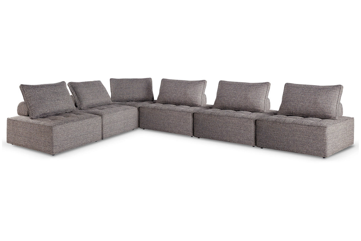 Bree Zee Brown 6-Piece Outdoor Modular Seating from Ashley - Luna Furniture