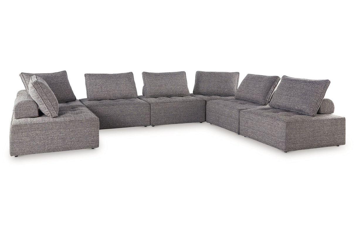 Bree Zee Brown 7-Piece Outdoor Sectional from Ashley - Luna Furniture