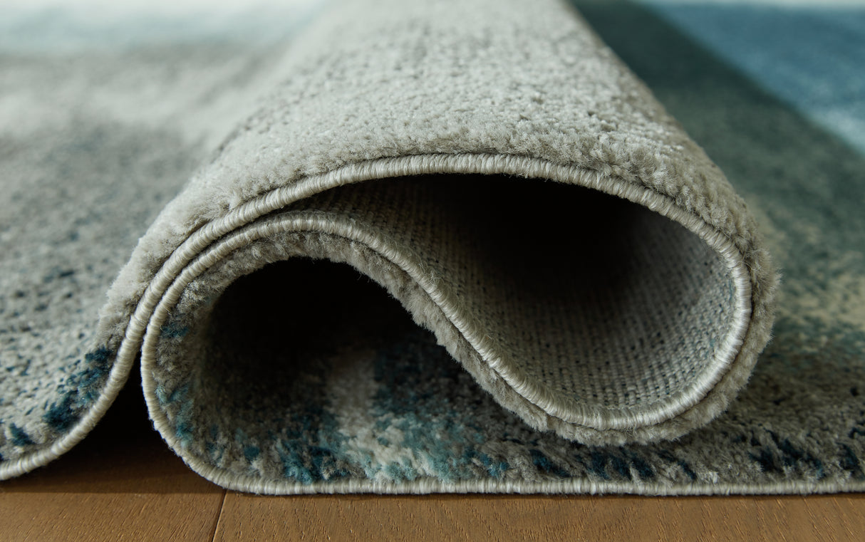 Brentward Blue/Gray/Ivory Large Rug from Ashley Furniture - Luna Furniture