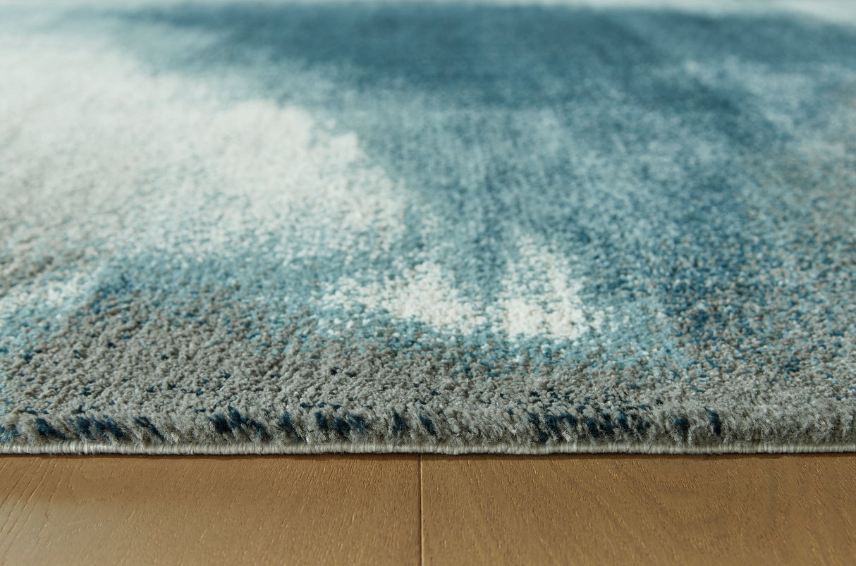 Brentward Blue/Gray/Ivory Medium Rug from Ashley Furniture - Luna Furniture