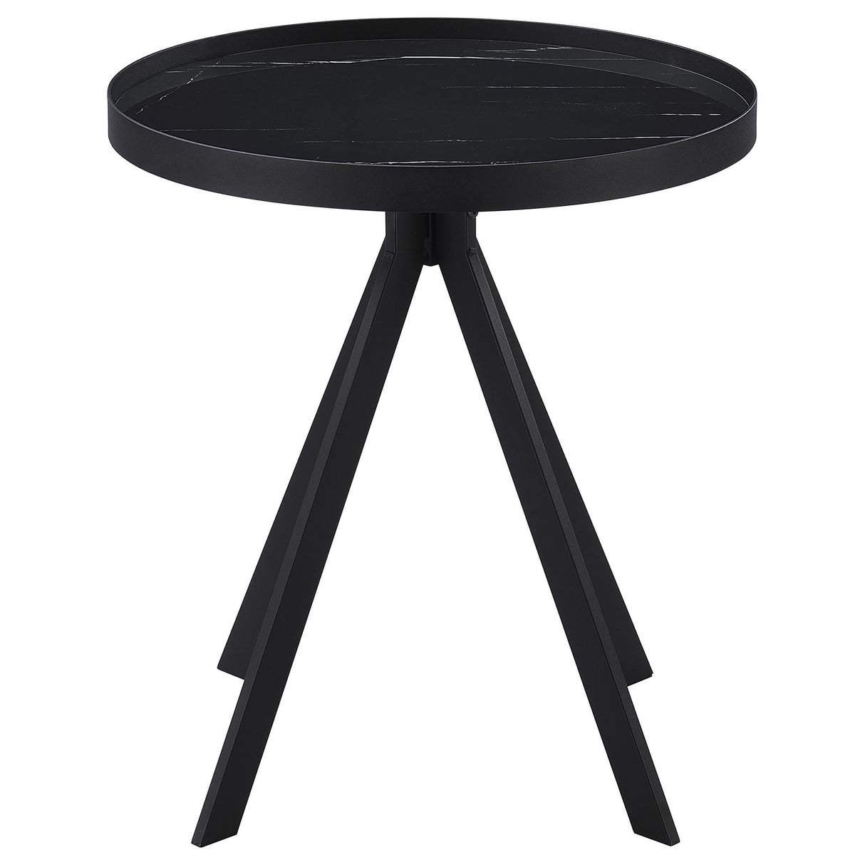 Briggs Black 2-Piece Round Coffee and End Table Set from Coaster - Luna Furniture