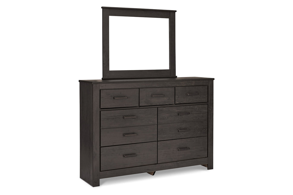 Brinxton Charcoal Dresser and Mirror from Ashley - Luna Furniture