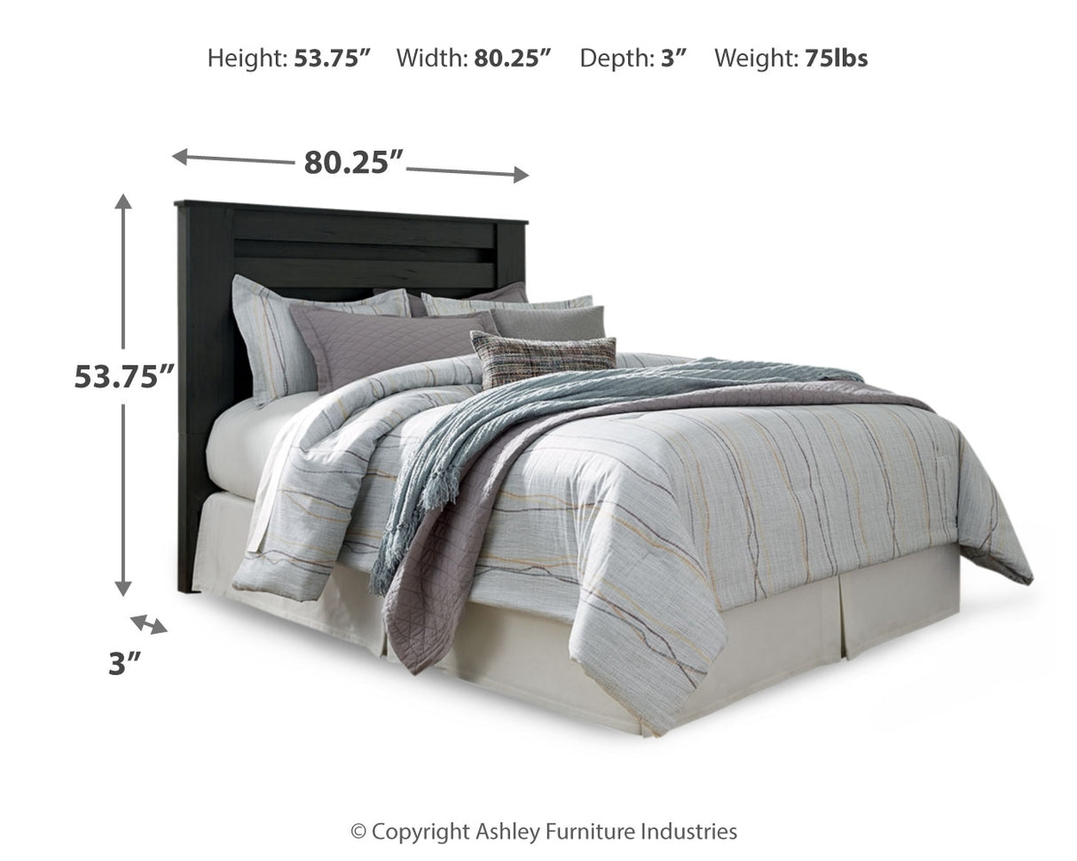Brinxton Charcoal King Panel Headboard, Dresser, Mirror, Chest and 2 Nightstands from Ashley - Luna Furniture