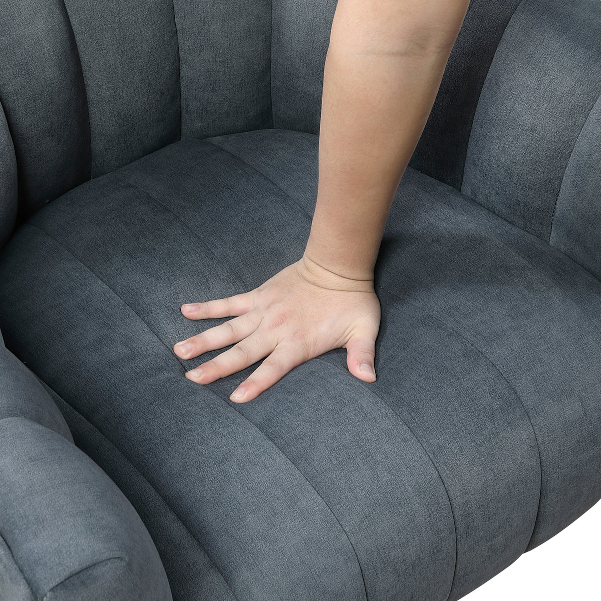 Bristol Dark Gray Swivel Chair from Homelegance - Luna Furniture