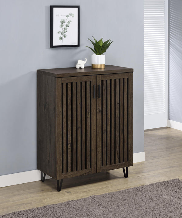 Brixton Smoked Oak 2-Door Entryway Shoe Storage Cabinets