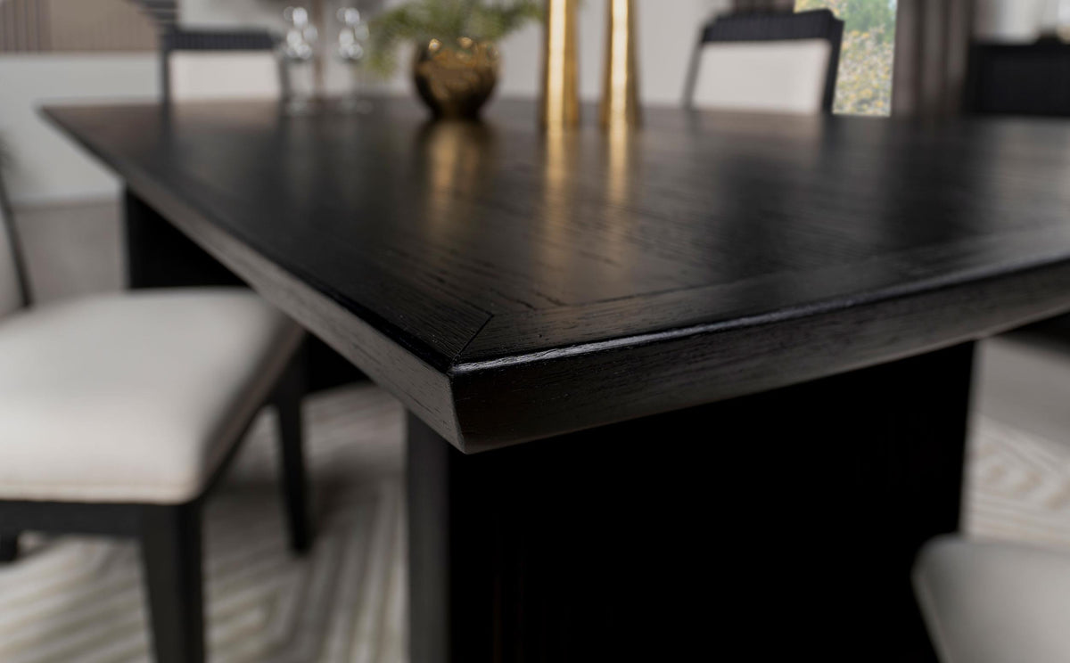 Brookmead Black 9-Piece Extension Leaf Dining Table Set from Coaster - Luna Furniture