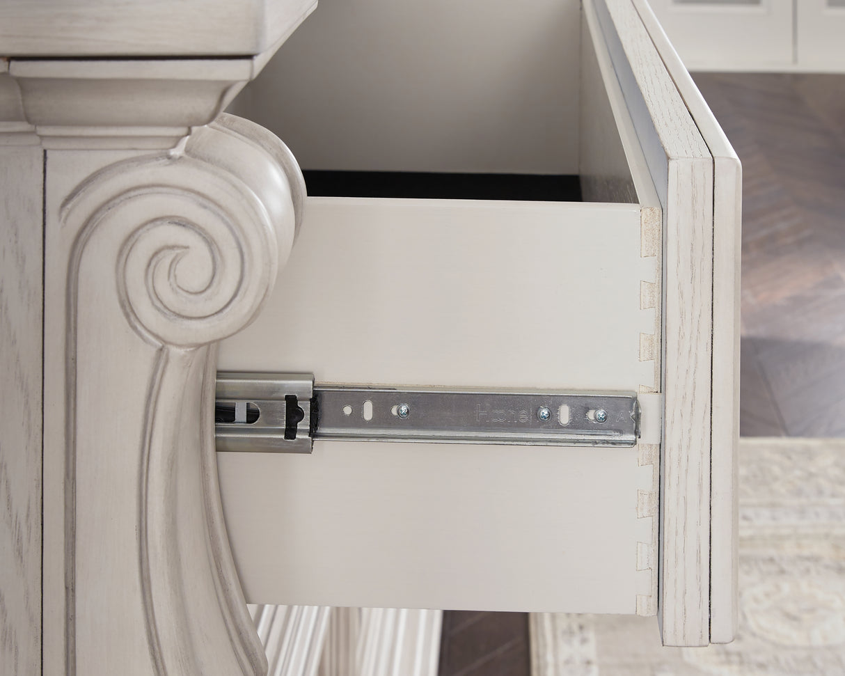 Bruchandi Antique White Dresser and Mirror from Ashley Furniture - Luna Furniture