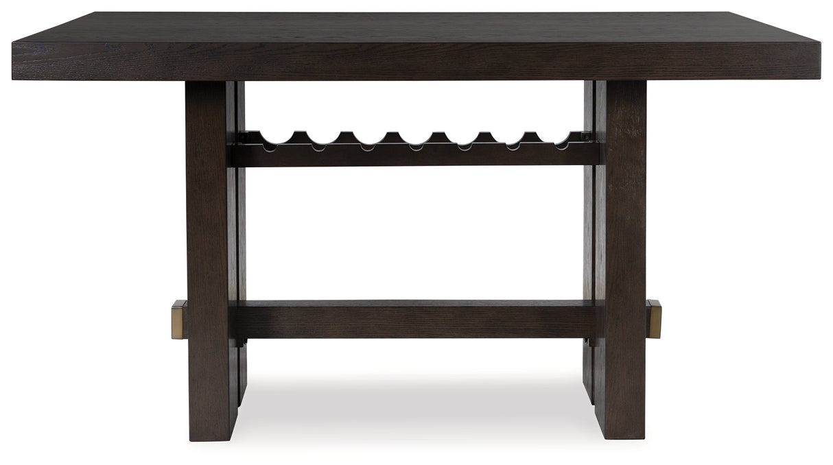 Burkhaus Dark Brown Counter Height Dining Table from Ashley Furniture - Luna Furniture