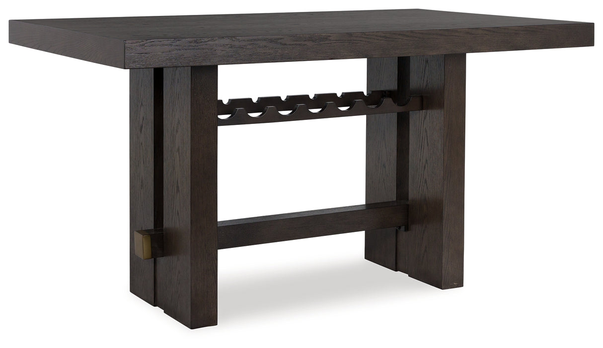 Burkhaus Dark Brown Counter Height Dining Table from Ashley Furniture - Luna Furniture