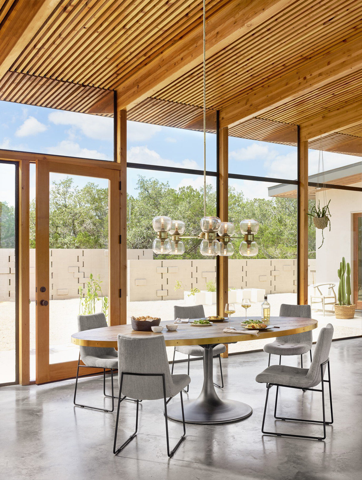 Evans Oval Dining Table in Reclaimed Burnt Oak from Four Hands - Luna Furniture