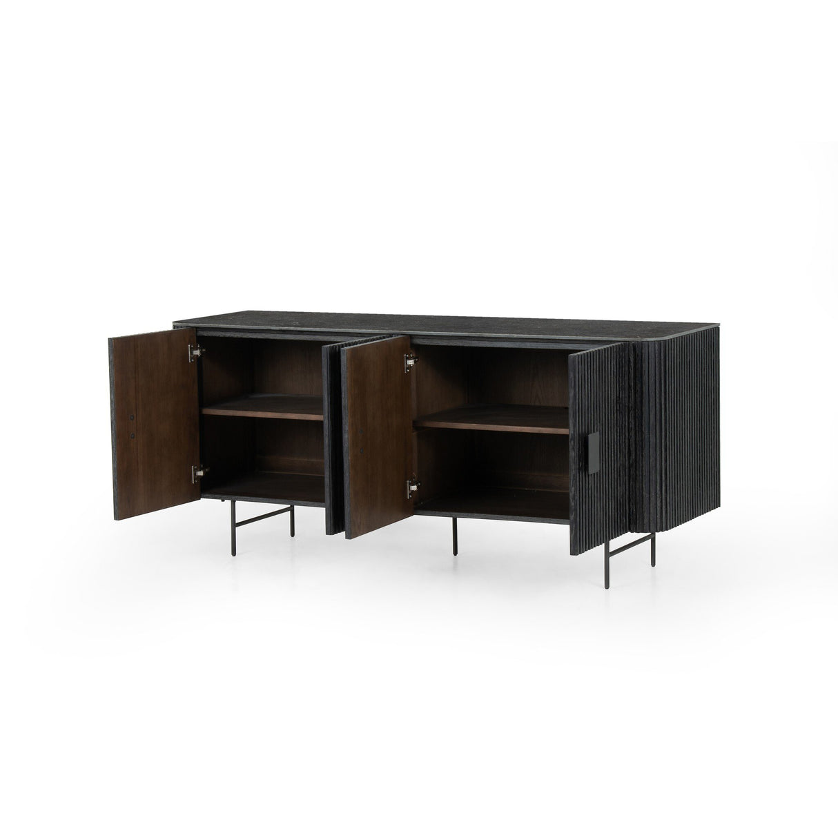 Laverne Sideboard in Washed Black from Four Hands - Luna Furniture