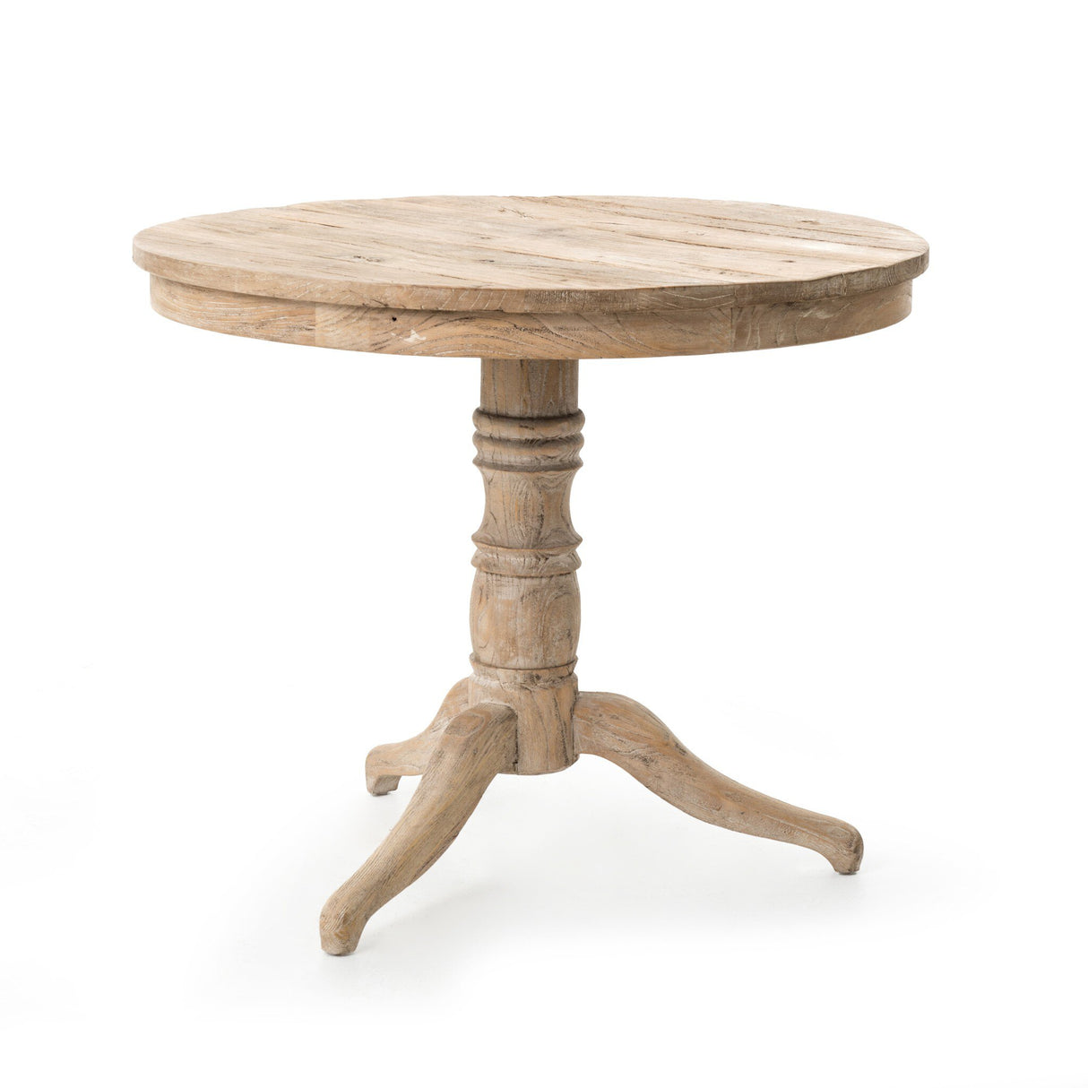 Round Occasional Table in Whitewash from Four Hands - Luna Furniture